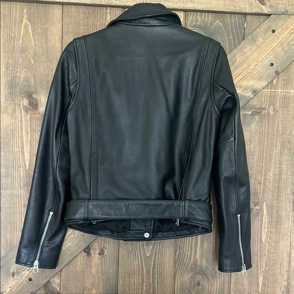 Madewell “The Ultimate Leather Motorcycle Jacket” Women’s Size Medium - Picture 9 of 12